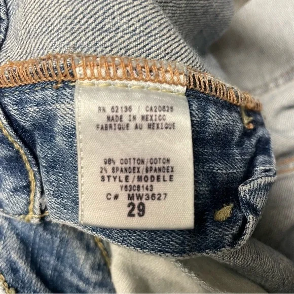 Guess Vintage Daredevil Flare Jeans Embroidery Size 29 - Picture 6 of 8